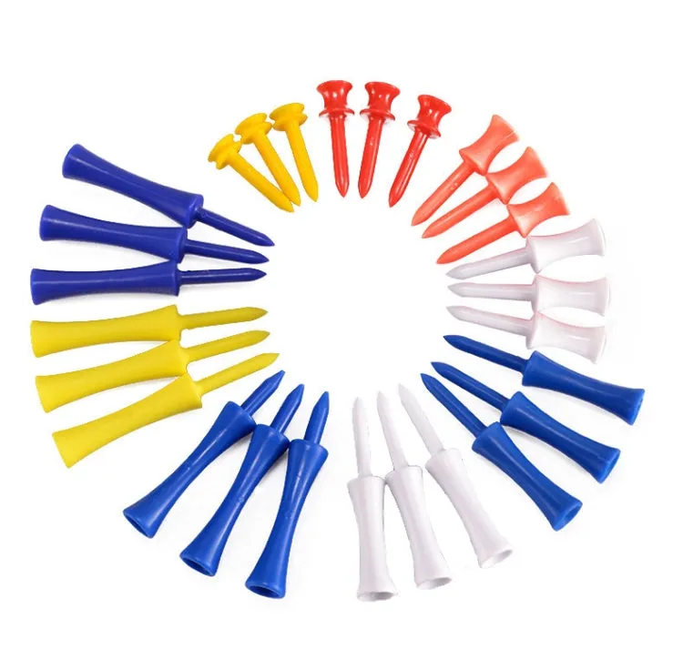60 PCS PGM QT012 Golf Ribbon Needle Golf Plastic Ball TEE, Random Color Delivery, Specification: 57mm