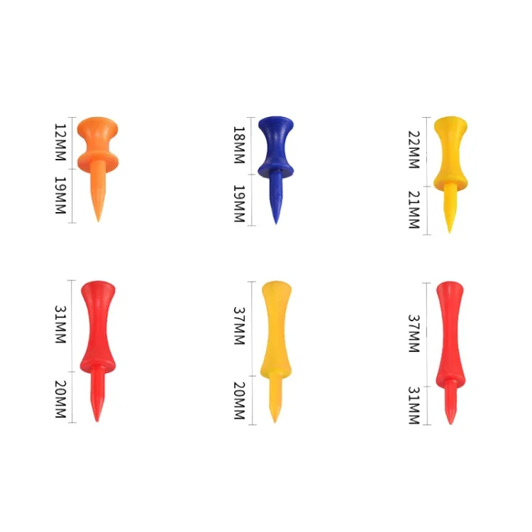 60 PCS PGM QT012 Golf Ribbon Needle Golf Plastic Ball TEE, Random Color Delivery, Specification: 57mm