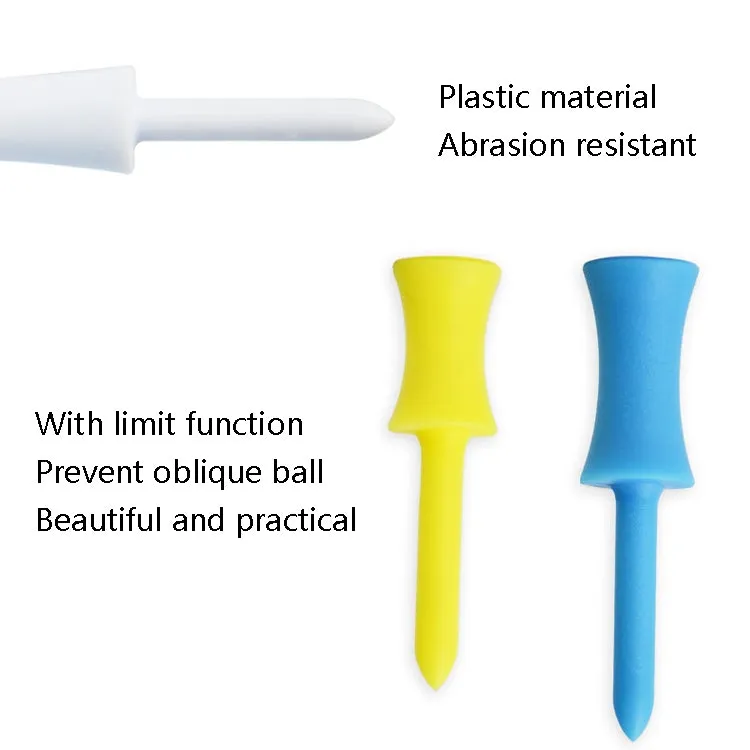 60 PCS PGM QT012 Golf Ribbon Needle Golf Plastic Ball TEE, Random Color Delivery, Specification: 57mm