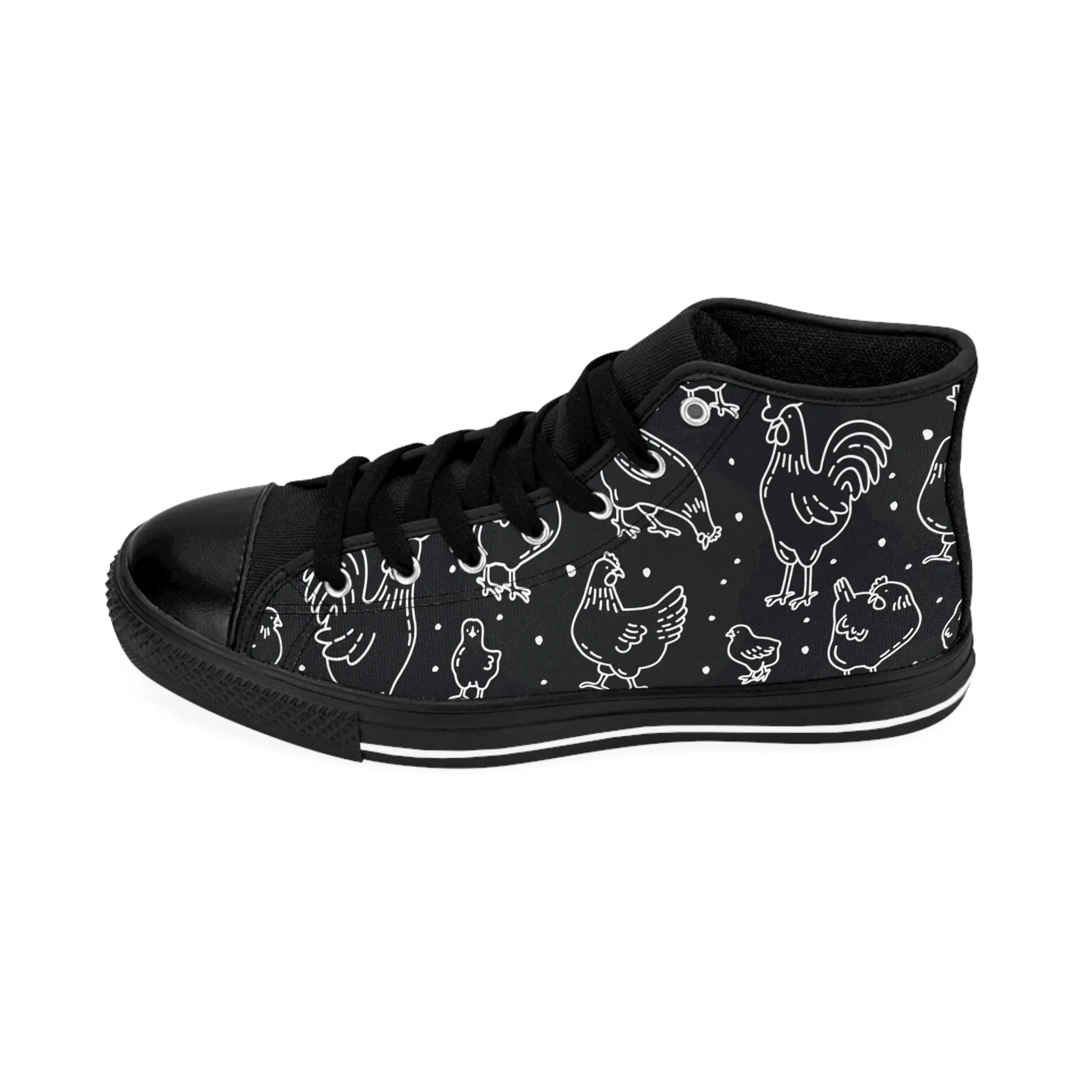 Black Roosters Women's Classic Sneakers