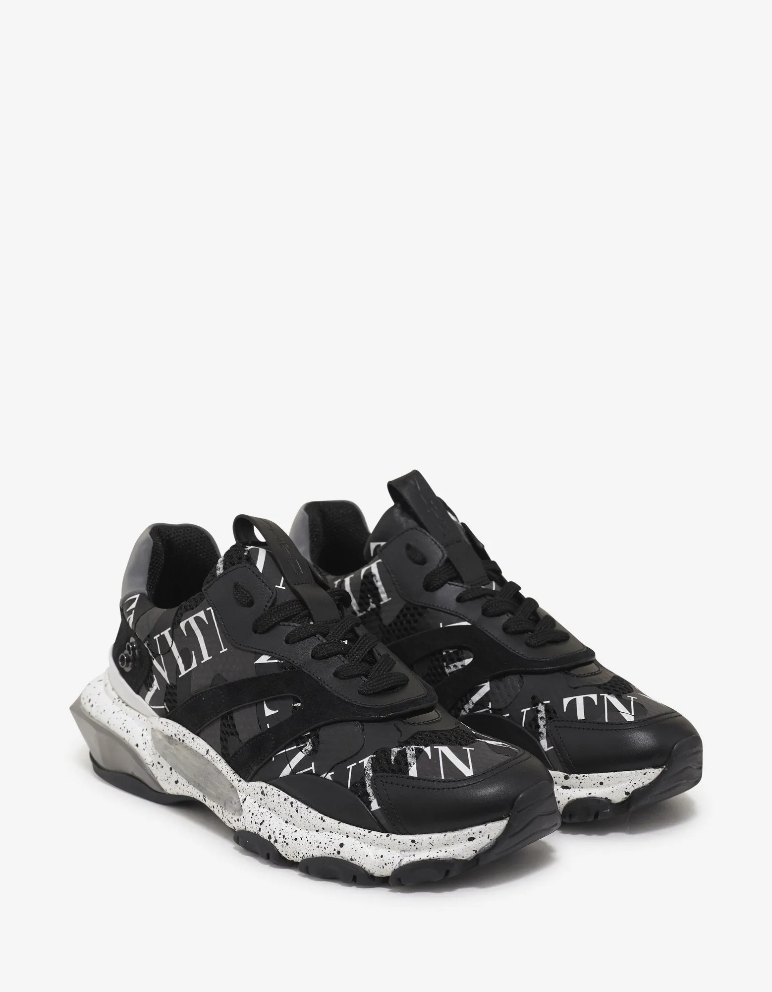 Black VLTN Camo Bounce Trainers with Attachment