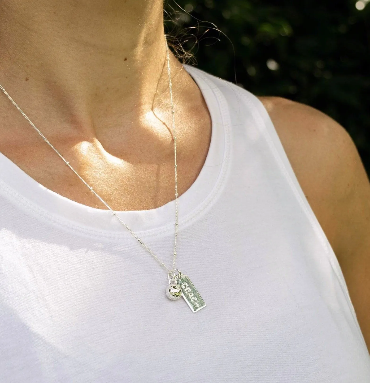 CC Sport Soccer Coach Charm Necklace