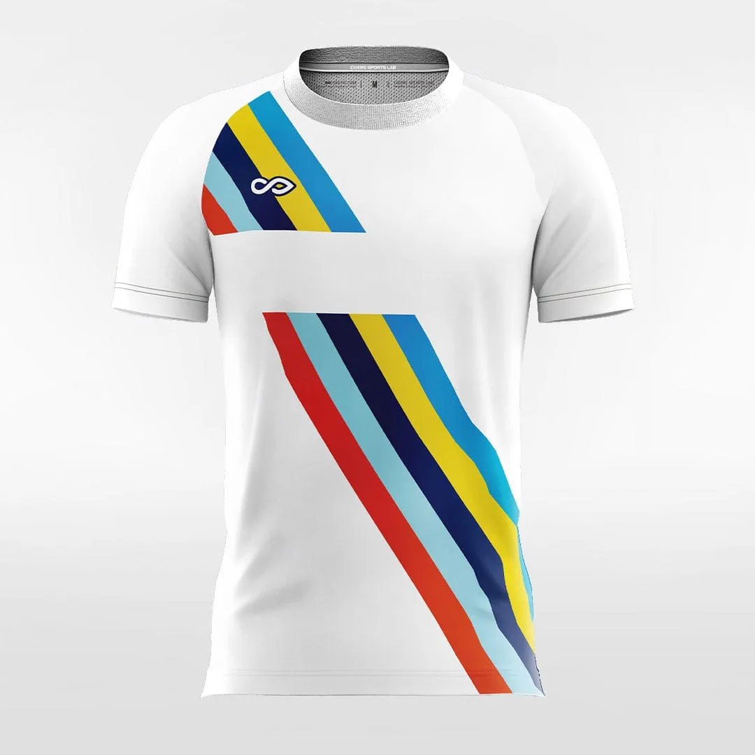 Cool Rainbow - Women Custom Soccer Jerseys White Design