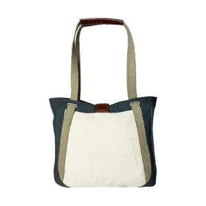 Mona B Large Canvas Handbag for Women | Zipper Tote Bag for Grocery, Shopping, Travel | Stylish Vintage Shoulder Bags for Women (Nora Cambridge)