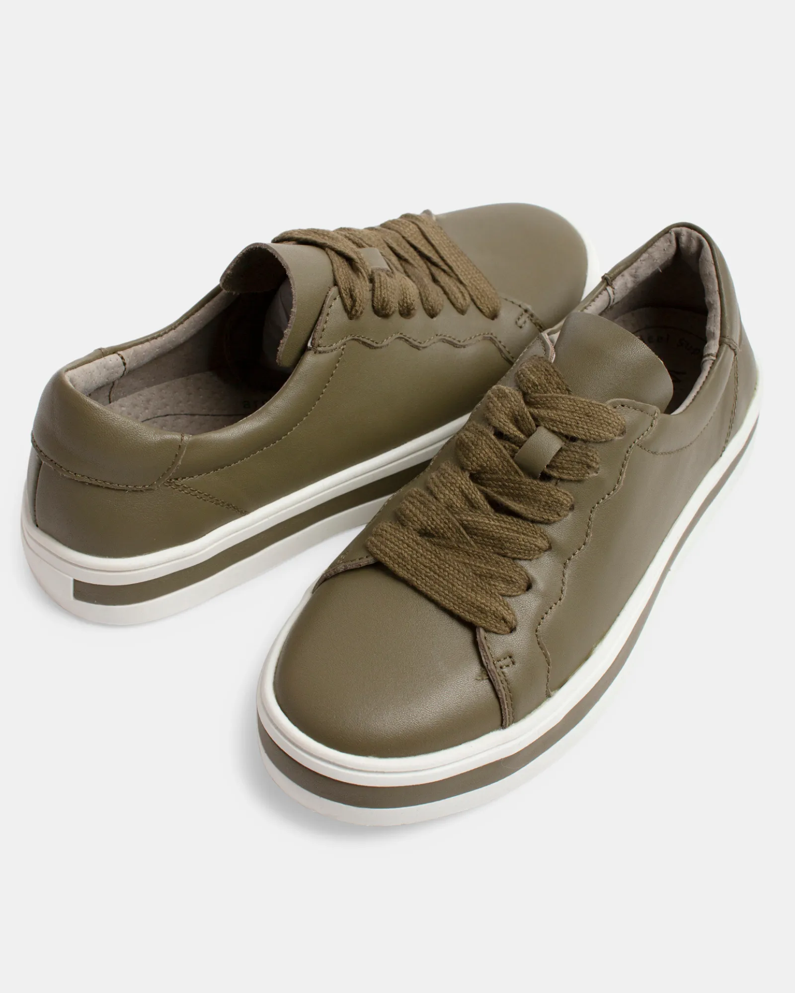 Sass Leather Sneaker - Olive