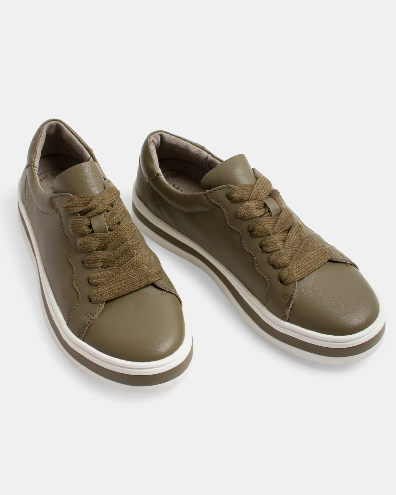 Sass Leather Sneaker - Olive